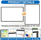 H-Qprobd Large White Board Dry Erase Board for Wall 72"X40" Magnetic Whiteboard with Long Pen Tray, Presentation Dry Erase Boards for Office, Classroom, School, Home