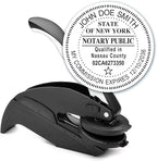 MaxMark Notary Seal Round Embosser for New York State - Includes Gold Burst Seal Labels (50 Count)