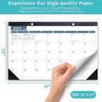 Desk Calendar 2025 Wall Calendars, July 2025 - December 2026 Monthly Planner Paper Office Desktop 17"X 12", Months, Planning and Organizing Home, School, Office, Holiday, Vacation