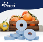 Perco Blue Pricing Labels for Monarch 1136 Price Gun - 8 Rolls, 14,000 Pricemarking Labels - with Bonus Ink Roll Included