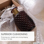 12" x 60 ft Bubble Cushion Wrap, Perforated Every 12 Inch 2 Rolls 30 ft Each for Packing & Moving