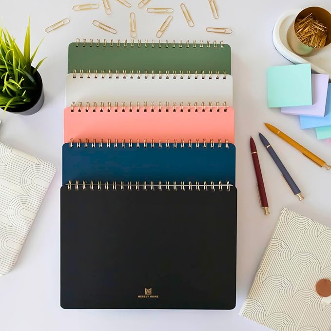 Undated Weekly Business Planner | 8.25” x 11.75” ADHD Organizer | Premium Multi-Layout Schedule | Navy | Landscape Layout