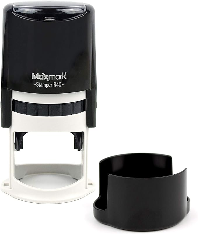 Round Notary Stamp for State of Missouri- Self Inking Stamp - Top Brand Unit with Bottom Locking Cover for Longer Lasting Stamp - 5 Year Warranty