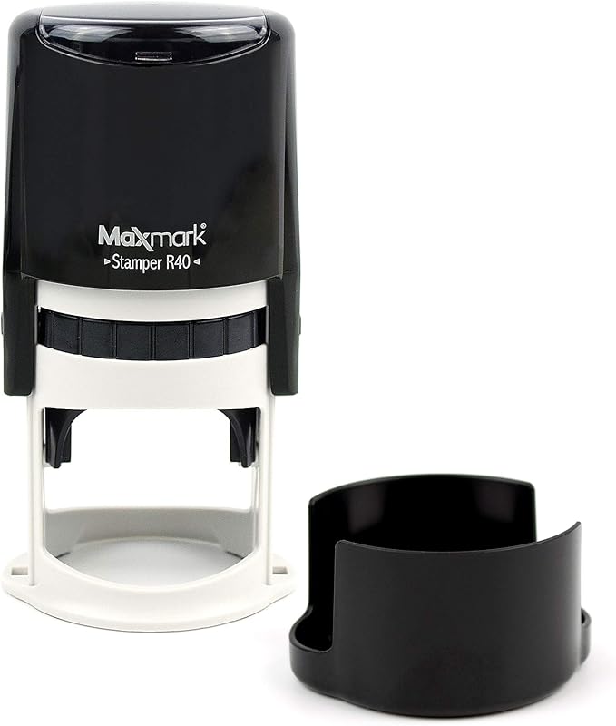 Round Notary Stamp for State of Louisiana- Self Inking Stamp - Top Brand Unit with Bottom Locking Cover for Longer Lasting Stamp - 5 Year Warranty