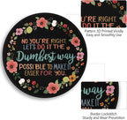 Funny Quotes Office Work Coworker Colleague Mouse Pad, Desk Sign Small Round Mousepads, Mini Travel Mouse Mat for Wireless Computer Laptop, Office Accessories, 8.6 x 8.6 inch