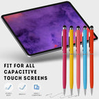15 Pack Stylus Pens for Touch Screens Stylus Pen Compatible with Phone Tablets Kindle and Black Ink Ballpoint Pens-2 in 1 Stylists pens for Touch Screens