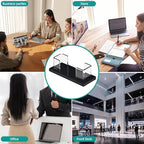 PecMuikee Business Card Holder for Desk，Acrylic Business Card Display Stand,Multiple Business Card Holders for Office, Exhibition, Home, Restaurant 1Slot 2 Pcs