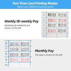 Time Clock Bundle with 200 Time Cards, 4 Ink Ribbons, 2 Ten-Slot Time Card Racks, & 2 Security Keys, Auto-Align Employee Time Clocks for Small Business