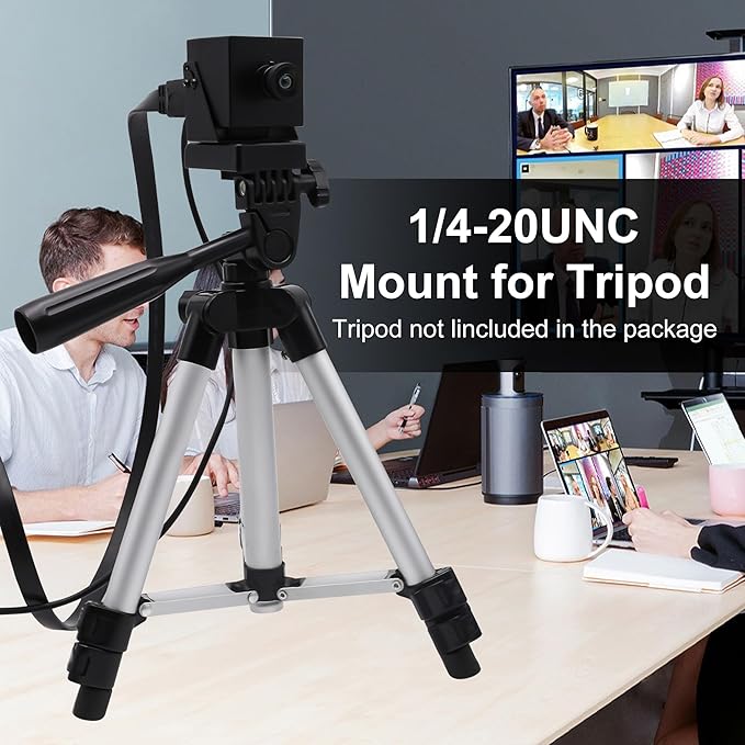 SVPRO 4K Webcam - USB HDMI Dual Output for Computer/Monitor/Projector/TV, Wide Angle Distortion-Free Streaming Webcam H.264 Security Camera