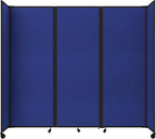 Versare Room Divider 360 Portable Wall Partition | Folding Panels | Large Freestanding Divider | Locking Wheels | Temporary Room Separator