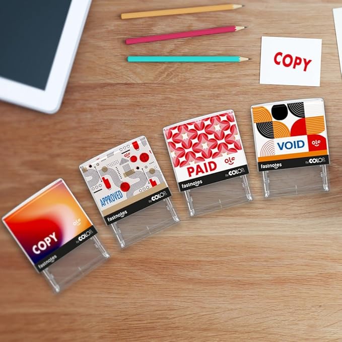 Fastnotes MAILED Self-Inking Rubber Stamp by COLOP - Great for Office Documents, Notary, Warehouse, Accounting Paperwork, Business, and Legal Documentation - Red Ink (MAILED- Red)