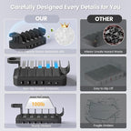 190W Fast Charging Station for Multiple Devices【Efficient & Safe Charging】 6 Port USB Charger Station - Family Multi-Device Organizer Charging Dock Compatible with iPhone/Android/MacBook/iPad/Tablet