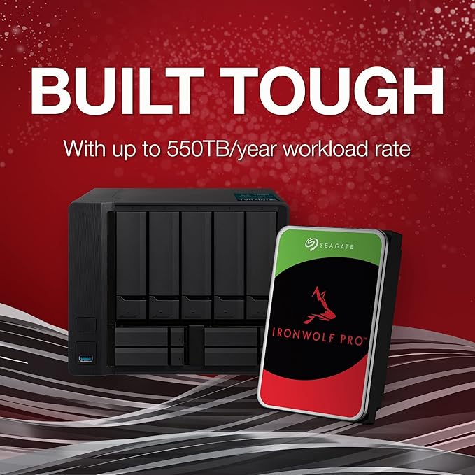 Seagate IronWolf Pro, 8 TB, Enterprise NAS Internal HDD –CMR 3.5 Inch, SATA 6 Gb/s, 7,200 RPM, 256 MB Cache for RAID Network Attached Storage (ST8000NT001)