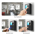 ANVIZ Time Clocks for Employees Small Business - CX2 Fingerprint Biometric Clock in and Out Machine - Forever Free Cloud Software, Black