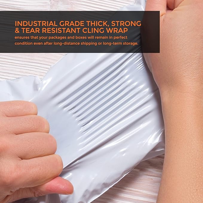 PackageZoom Poly Mailers 19x24 50 Pcs Self-Seal Shipping Envelopes For Businesses, Strong Adhesive Mailing Bags, Tear & Water-Resistant Protective Shipping Bags Light Grey