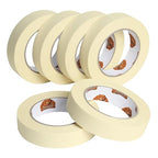 General Purpose Masking Tape 0.94 Inches x 60 Yards, Beige White Painters Tape for Painting, Labeling, DIY Arts Crafts, Home Office School Projects, 6 Rolls