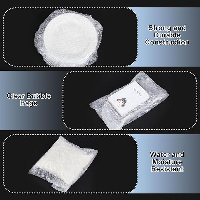 5 Pack Extra Large 28 * 32 Inch Bubble Pouches Clear Bubble Pouch Wrap Bags for Packing Shockproof Cushioning Wrap Bag for Shipping Moving Fragile Dishes China Plates Painting Fragile Items