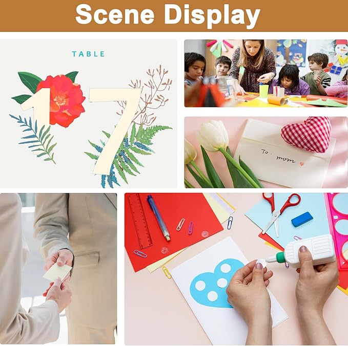 120 Sheets Cream Shimmer Cardstock 8.5 x 11 Off White Paper, 250gsm/92lb Premium Glossy Paper Card Stock for DIY Cards Making, Wedding Invitations, Anniversaries, Business Cards, Menus