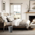 Bathroom Trash Can, 3 Pack 1.8 Gallons Small Trash Can with Trash Bags, Bathroom Garbage Can, Plastic Trash Bin, Round Waste Basket for Bedroom, Office, Room (White Black Grey)