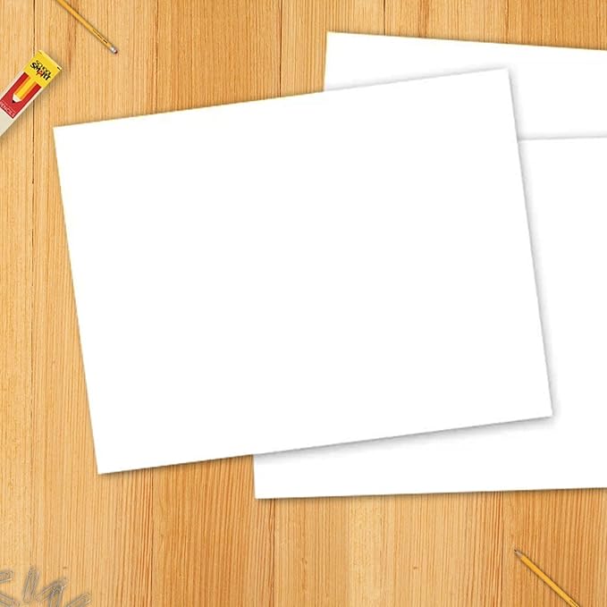 School Smart Railroad Poster Board Paper, 22 x 28 Inches, 4-Ply, White, Pack of 25
