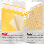 Kraft Bubble Mailers 6x10 Inch 50Pack Yellow Self-Seal Padded Envelopes Bubble Opaque Padded Mailers Shipping Bags for Small Businesses to Package and Mail Jewelry Cosmetics, Electronic Products