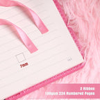 TIEFOSSI Diary with Lock for Women Girls, Lined Locked Journal, Butterfly Journal Notebook with Pen and Bookmark, A5 Refillable Locking Journals for Writing, 224 Numbered Pages