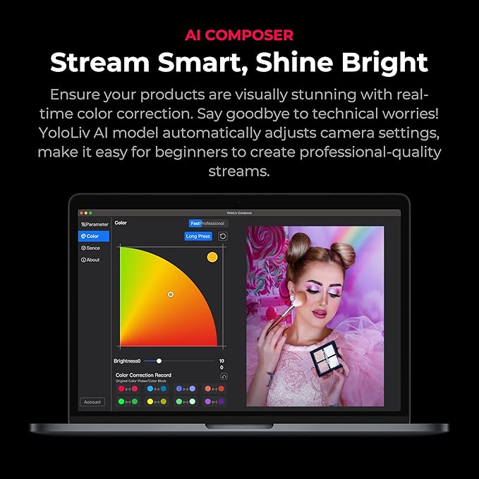 YOLOLIV YoloCam S7, 4K60 Live Streaming Camera with Interchangeable Lens, ToF AutoFocus, MFT Mount, HDMI Out & USB Out(Camera Only)