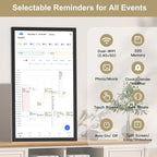 24" Smart Digital Calendar for-Family-Meal-Planner - Electronic Calendars for Chore Chart, Interactive Touchscreen Display for Family Schedules, Auto-Sync Google iCloud Outlook, Wall Mountable for Mom