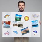 12 Pack Trifold Poster Board, 16x40 Inches White Presentation Board, Portable Display Board for Science Fair, School DIY Project and Business Exhibitions