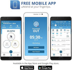 uAttend JR2000 Biometric Fingerprint, RFID, PIN Time Clock for Small Business – Cloud-Based Attendance System with Optional Payroll Integration – All-in-One System