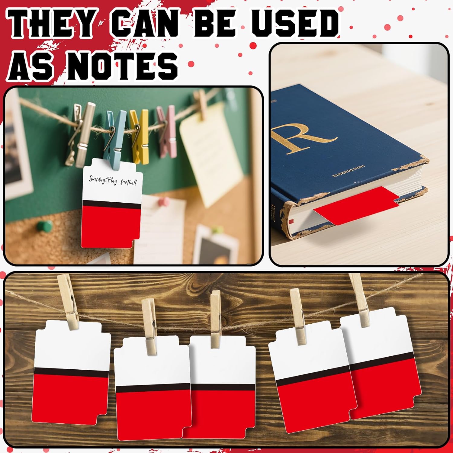 50pcs Red and White Trading Card Dividers Plastic Index Card Storage Dividers with Tabs Card Separators for Sports Recipe Game Card Organize