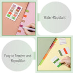 Mr. Pen- Sticky Index Tabs, 500 Pcs, 21 Sets, Colorful Sticky Tabs for Notebooks, Page Markers, Page Tabs for Binders, Page Tabs Sticky Tabs for Books, Notebook Tabs, Book Sticky Tabs for Notebooks