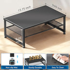 Desk Organizers and Accessories, Computer Monitor Stand Riser, Printer & Laptop Stand, Office Desk Accessories & Desktop Workspace Organizers for Office Supplies (Black)