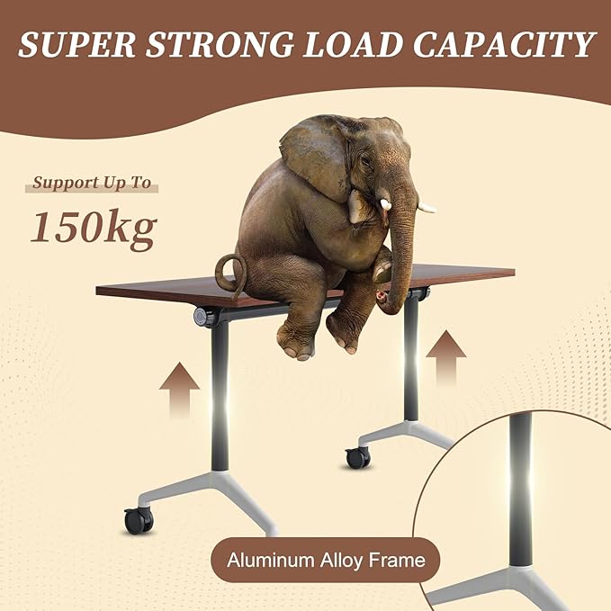 Folding Conference Room Table, Modern Conference Tables with Wheels, Large Rectangular Mobile Training Tables for Office Classroom, Foldable Modular Boardroom Seminar Table (8pack L70.9in)