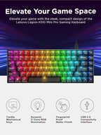 Lenovo Legion K510 Mini Pro Wired Mechanical Gaming Keyboard - 75% Compact Design, RGB Illumination, Hot-Swappable Mechanical Switches, Programable Keys