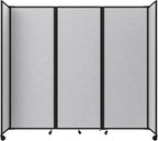 Versare Room Divider 360 Portable Wall Partition | Folding Panels | Large Freestanding Divider | Locking Wheels | Temporary Room Separator