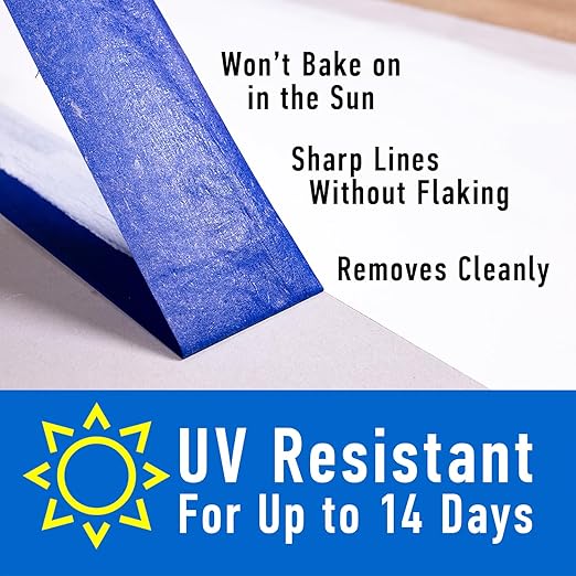 ABRO Blue Painters Tape 2 Inch Wide, 48mm x 55M, All Purpose Blue Tape, Temporary Labeling, Easy Tear, Clean Removal, Masking Tape Colored DIY or Pro - 3 Pack