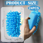 Sherr 24 Pcs Magnetic Whiteboard Eraser School Erase Erasers Microfiber Washable White Board Eraser for Chalk Classroom Home Office(Blue)