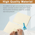 40 Sheets Cream Cardstock 8.5 x 11 Off White Paper, 200gsm/75lb Ivory Card Stock Certificates Paper for DIY Cards Making, Business Cards, Invitations, School Crafting, Menus, Office Printing