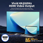 USB C to USB C Hub 10Gbps, 3 USB 3.2 Gen 2 Ports, 4K@60Hz HDMI, 100W PD, 3 USB 3.0 Ports, USBC Splitter Multiport Adapter for MacBook Pro/Air, iMac, iPad Pro, iPhone 15 (Not Support Type-C Monitor)