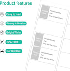 L LIKED 2" x 4" Label Stickers, Printable White 10 per Sheets Total 1000 Labels for Laser/Inkjet Printing - Matte (1000 Labels)