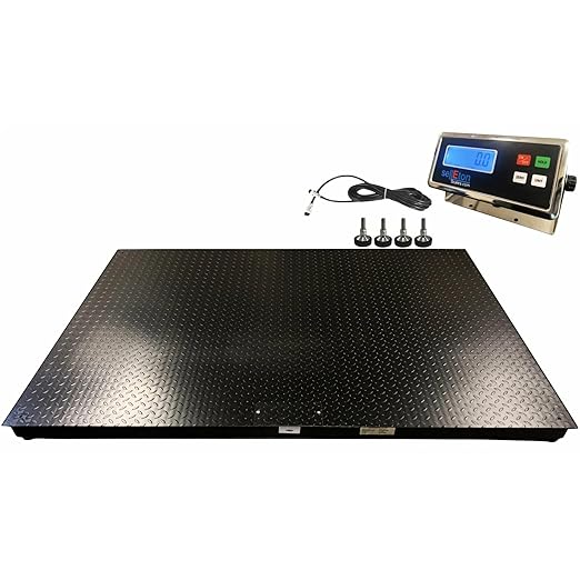SellEton SL-5' x 4' (60" x 48") Non-NTEP Floor Scales, Accurate Pallet Scales with Smart Digital Indicator for Warehouse Shipping and Heavy Duty Industrial Weighing, 10.000 lb x 1 lb