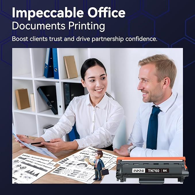 TN760 and 730 Drum Unit Compatible Toner Cartridge Replacement for Brother TN-730/TN-760 730 TN-760 for MFC-L2710DW MFC-L2750DW DCP-L2550DW HL-L2350DW HL-L2395DW HL-L2370DW (3Pack)