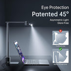 deeloop 2-in-1 LED Desk Lamp or Clamp with USB Charging for Home Office, CRI 95+ for Sunlight-Like Spectrum, 45° Asymmetric Glare‑Free Light, Memory Dimming Desk Light, Full‑Angle 3‑Axis Office Lamp