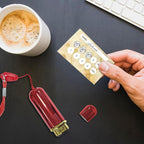 Custom Loyalty Card Personalized Self Inking Reward Food Stamp, Small Round Rubber