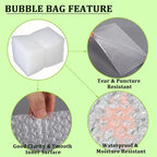 Clear Bubble Out Bags Pouches 14x18 Inch, 20 PCS Moving Supplies for Dishes, Double Walled Shockproof Bubble Cushion Wrap Bags for Storage, Shipping, Packing Supplies for Fragile Items