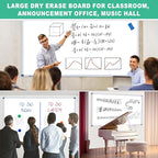 H-Qprobd Whiteboard Dry Erase White Board for Wall 60x40 (2pcs) Magnetic Boards for Office Classroom & Home, Large Wall White Board Including 6 Markers, 20 Magnets, 2 Erasers
