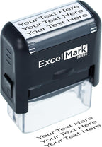 ExcelMark Custom Rubber Stamp – Clean & Easy Stamping – Personalized Self-Inking Stamp (Small)