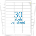 KKBESTPACK 30 Up Shipping Address Labels – 1” x 2-5/8” Self-Adhesive Barcode FNSKU Stickers for Inkjet and Laser Printer (500 Sheets / 15000 Labels)