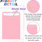 Geyee 50 Pcs 6 x 9 Inch Mixed Colors Manilla Clasp Envelopes Letter Size Mailing Envelopes with Clasp Closure for Filing Storing Documents Office Home Business School